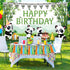 Cartoon Panda Birthday Decorations Panda Backdrop for Party Supplies Animal Themed Banner Green Bamboo Background Baby Shower Photo Background Kid...