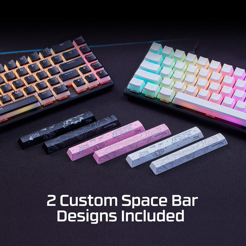 HyperX Pudding Keycaps 2 - Full Key Set - PBT - 112 Keys -White...