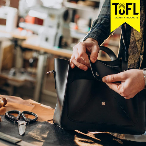 TOFL Genuine Top-Grain Leather Strap | 72 Inches Long | 3/4 Inch Wide | 1/8 Inch Thick (7-8 oz) | 1 Leather Strip for DIY Arts & Craft Projects, C...