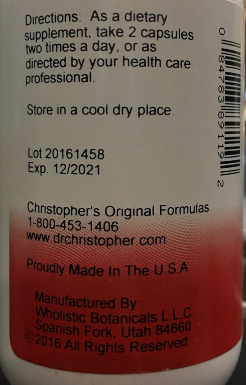 Dr. Christopher's Chest Formula (100 Caps)...