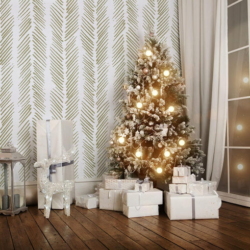Decoroom Brown Peel and Stick Wallpaper 17.71" X 118" Herringbone Vinyl Self Adhesive Modern Wallpaper Textured Wallpaper for Home Decoration Old ...
