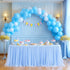 Baby Blue Table Skirt for Baby Shower Boy 6ft Light Blue Tulle Tutu Table Cloth for Elephant Birthday Party Ocean Baby Shark Gender Reveal Wedding...