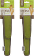 TO GO WARE Reusable Bamboo Utensil Travel Set | Includes Fork, Knife, Spoon, Chopsticks, & Carabiner Clip | Made from Sustainable Materials | Perf...