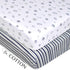 American Baby Company 2 Pack 100% Natural Cotton Fitted Pack and Play Sheets 39" x 27" - Soft & Breathable Pack N Play Sheets for Playard & Mini C...