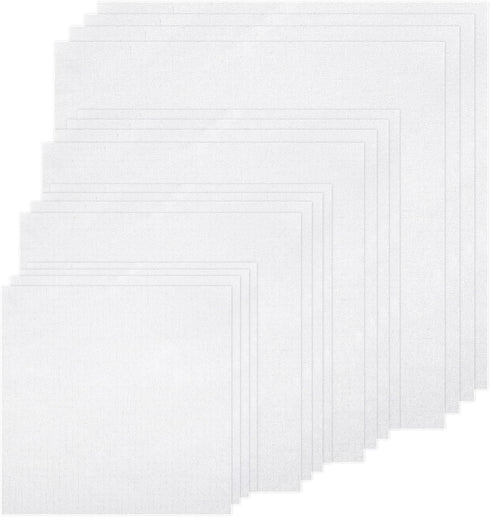 16 PCS Embroidery Fabric, Pre-Cut White Natural Cotton Embroidery Cloth Fabric, 4 Different Sizes 5.9 to 11.8inch, Embroidery Cloth Squares for Em...