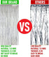 Dazzle Bright 2 Pack Backdrop Curtain, 3FT x 8FT Metallic Tinsel Foil Fringe Curtains Photo Booth Background for Baby Shower Party Birthday Weddin...