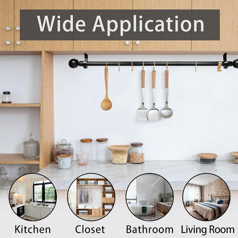 Generic 4 Pack Curtain Rod Ceiling Mount Bracket, Heavy Duty Curtain Rod Holder with Matching Screws, Aluminum Alloy Closet Rod Holder with Plasti...