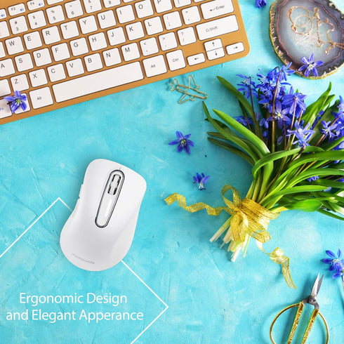memzuoix 2.4G Wireless Mouse, 1200 DPI Computer Wireless Mouse with USB Receiver, Portable Wireless USB Mouse Battery Powered Cordless Mouse for L...