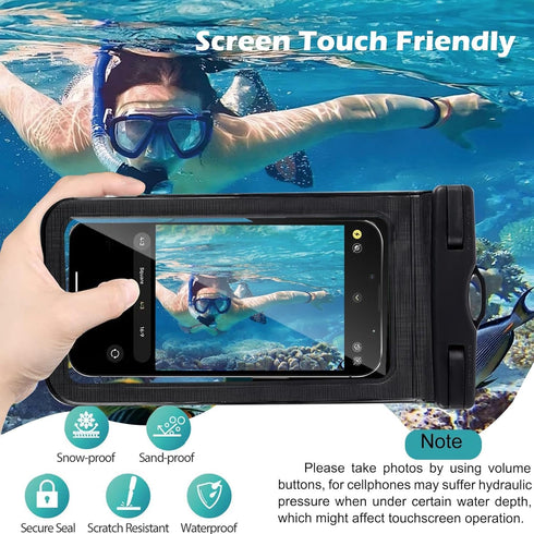Waterproof Phone Case, Waterproof Phone Pouch for iPhone, Waterproof Cell Phone Dry Bag for Cruise Vacation Essentials, Large Waterproof Phone Hol...