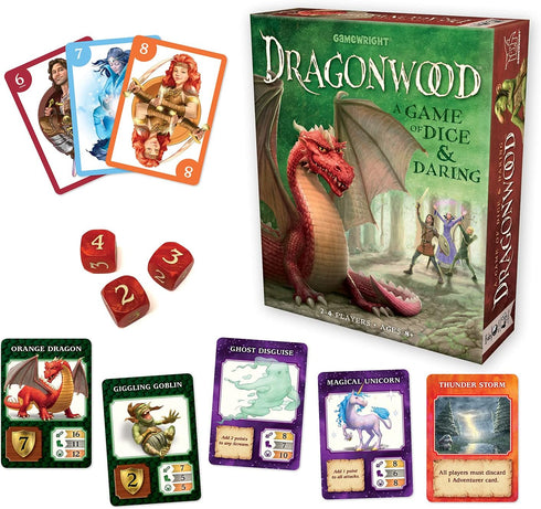 Gamewright Dragonwood A Game of Dice & Daring Board Game Multi-colored, 5"...