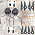 ARC Rail Adapters Accessories for Walker Electronic EarMuffs,1Pair Black Mounting Adapter...