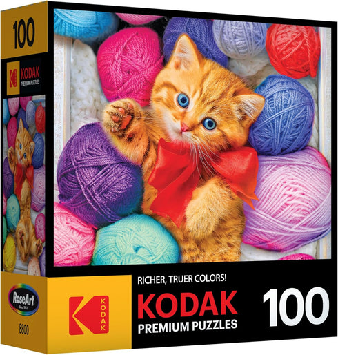 RoseArt - Kodak Premium - Cuddly Yarn Box - 100 Piece Jigsaw Puzzle for Kids and Adults...