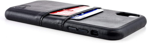 Dockem Wallet Case for iPhone XR: Built-in Metal Plate for Magnetic Mounting & 2 Credit Card Holders (6.1" Exec M2, Synthetic Leather, Black)...
