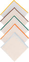 Men's Linen Pocket Square Solid White with Embroidered Edge Premium Cotton Pocket squares (Dark green, Yellow, Orange, Light brown, Tea green)...
