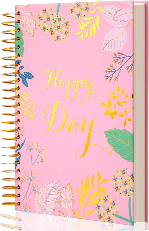 Floral Spiral Notebook Journal College Ruled Hardcover Spiral Notebooks 150 Sheets Cute Notebook for Women 5.6" x 8.3" Thick Spiral Bound Notebook...