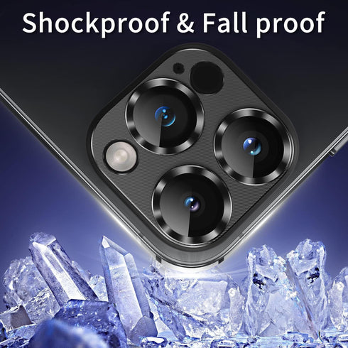 AFARER 2 Pack for iPhone 15 Pro/iPhone 15 Pro Max Camera Lens Protector, Metal Camera Cover with 9H Tempered Glass Screen Protector Accessories,[D...