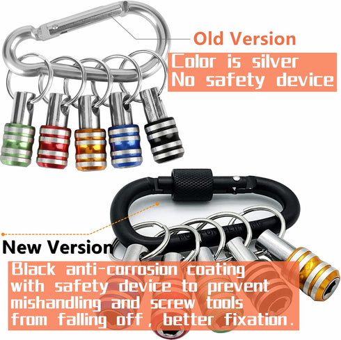Bit Holder 1/4 inch Hex Shank Screwdriver Bits Holder Extension Bar Keychain Screw Adapter Drill Change Hand-held Screwdrivers Drill Bits Holder P...