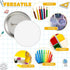 XunYee 20 Pack Blank White Button Pins 2.25 Inch/ 58 mm DIY Craft Button with Pin White Pins Buttons Design Button Making Kit for DIY Crafts Chris...