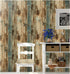DWIND D1089 Vinyl Vintage Removable Wallpaper Peel and Stick Wood 17.7" X 118" Textured Wallpaper Self Adhesive for Cabinets Furniture Kitchen Cou...