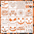 Halloween Stencils for Painting on Wood Craft Large Reusable Boo Skeleton Pumpkin Spider Web Boo Trick or Treat Paint Stencils for Door Hanger Wal...