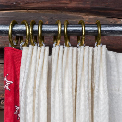 Shappy 20 Packs Metal Drapery Curtain Rings Hanging Rings for Curtains and Rods, Drape Sliding Eyelet Rings 30 mm Internal Diameter(Antique Brass)...