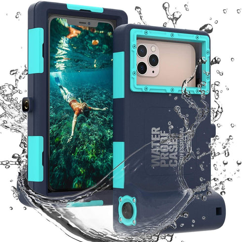 Professional Waterproof Underwater Snorkeling Phone Case for iPhone 11/8/7/6 Pro Max Mini Xr/X/Xs/Samsung Galaxy Note10/9/8/S10/9/8 Ultra Plus Pro...