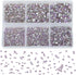 Bymitel 7200 Pieces 6 Mixed Sizes Glue Fix on Glass Rhinestones Round Crystal Gems Flatback for DIY Jewelry Making with one Picking Pen(6-Sizes 72...