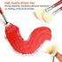 Fan Brush for Painting, 7 Pieces Fan Brush Set with Hog Bristle Natural Hair and Long Wood Handle, Professional Artist Fan Brushes for Acrylic Pai...