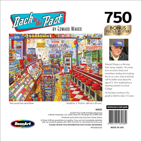RoseArt - Back to The Past - Local Five and Dime - 750 Piece Jigsaw Puzzle for Adults...