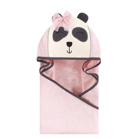Hudson Baby Unisex Baby Cotton Animal Face Hooded Towel, Miss Panda, One Size...