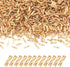 Pandahall 50g/Box Twist Bugles Glass Beads 6x1.8mm Silver Lined Tube Loose Glass Seed Spacer Bead for Jewelry Making (Goldenrod)...