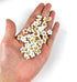 50PC Flower Buttons Metal Shank Button for Wedding Shirt Crafts Sewing Scrapbooking 11mm,Matte White...