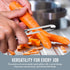 Linden Sweden Original Jonas Vegetable Peeler - Rust Resistant Silver Carrot and Potato Peeler with Ergonomic Handle for Safety and Control - Dish...