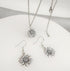RUIZHEN Vintage Sunflower Earrings Sunflower Pendant Necklace Jewelry Set for Women...