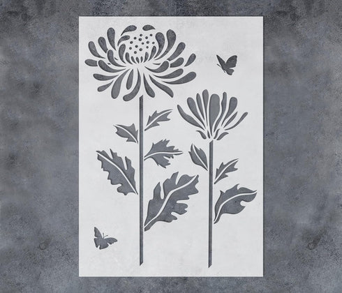 GSS Designs Daisy Stencils 12x16Inch Flower Stencils for Painting on Wood Canvas Paper Fabric Floor Wall Furniture Reusable Daisy Wall Stencils fo...