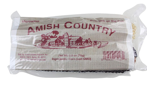 Amish Country Popcorn | Old Fashioned Microwave Popcorn | Non-GMO, Gluten Free, Microwaveable and Kosher (White & Red Corn on the Cob, 2 Pack)...