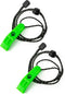 Gradient Fitness Emergency Whistles (2 Pack) | Loud Pealess Plastic Survival Whistle with Adjustable Lanyard, Clip & Reflective Stitching. Quick S...