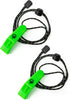 Gradient Fitness Emergency Whistles (2 Pack) | Loud Pealess Plastic Survival Whistle with Adjustable Lanyard, Clip & Reflective Stitching. Quick S...