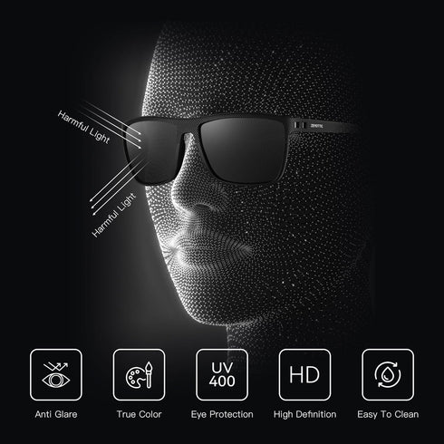 ZENOTTIC Polarized Sunglasses for Men Lightweight TR90 Frame UV400 Protection Square Sun Glasses...