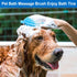 ROPO Dog Shampoo Brush, Dog Bath Brush & Dogs Shower, Dog Hand Brush For Grooming, Dog Scrubber for Bath, Dog Wash Brush 2pcS (blue+pink)...