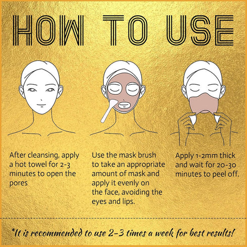 Gold Foil Peel off Mask, 98.4% Gold Peel off Face Mask, Gold Face Mask Peel off Anti-Wrinkle, Golden Anti-Aging Facial Mask, Beilingmei Gold Tear-...