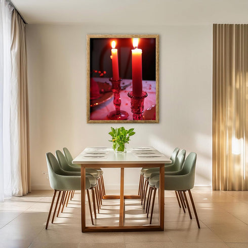 Posterizer 1 pcs-surprise candlelit Valentine's day dinner poster-Romantic Art-Holiday Poster Collection-Gift for Couples boyfriend girlfriend Hus...