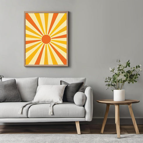 Posterizer 1 pcs-Boho Minimalist Cute Sunshine-Abstract & Modern Art-Astronomy & Celestial Art-Gift for Men Women Entrepreneur Teens - Kitchens, D...