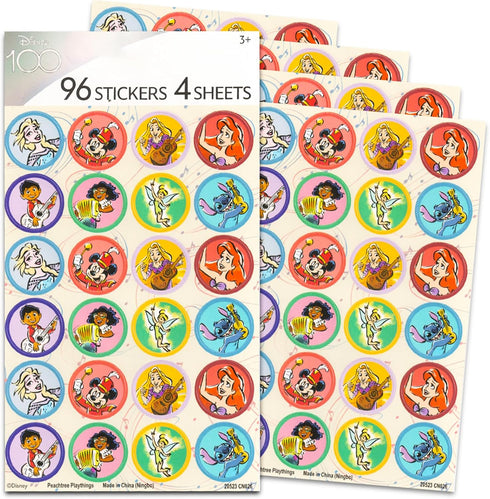 Disney Mystery Figurine for Kids - Bundle with Disney 100 Surprise Mystery Capsule with Figure and Accessories Plus Stickers | Disney 100 Collecti...