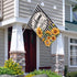 Home Decorative Welcome to Our Porch Spring Summer Sunflower House Flag, Black White Buffalo Plaid Check Yard Outside Decoration, Fall Autumn Farm...