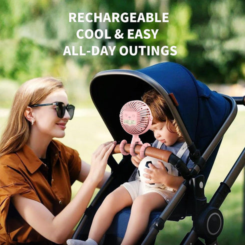 AMACOOL Battery Operated Stroller Fan Flexible Tripod Clip On Fan with 3 Speeds and Rotatable Handheld Personal Fans for Car Seat Crib Bike Treadm...