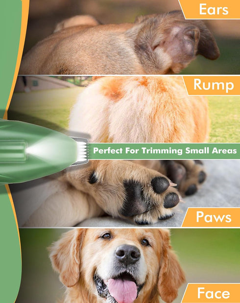 Dog Clippers for Grooming, Cordless Dog Grooming Kit for Small Dogs with LED Light, Rechargeable Low Noise Cat Hair Trimmer for Grooming Pet Hair ...