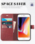 TUCCH Wallet Case for iPhone 8 Plus/iPhone 7 Plus, Magnetic Closure Card Slots Money Pouch, Stand PU Leather Purse Cover Flip Book [TPU Interior C...