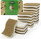 16 Pack Biodegradable Natural Kitchen Sponge - Compostable Cellulose and Coconut Walnut Scrubber Sponge - Eco Friendly Sustainable Sponges for Dis...