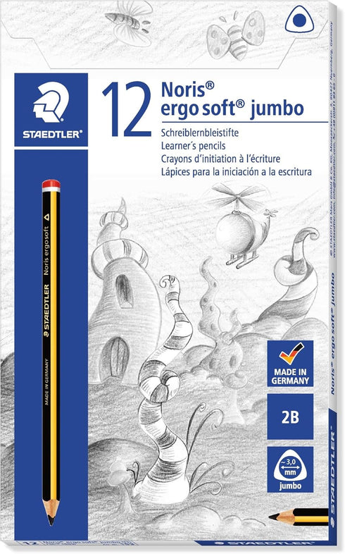 STAEDTLER Noris Ergosoft 153 Jumbo Learners Pencil 2B Box Of 12...